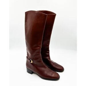 Gucci Horsebit Over The Knee Tall Brown Leather Riding Boots EU 38.5 US 8.5